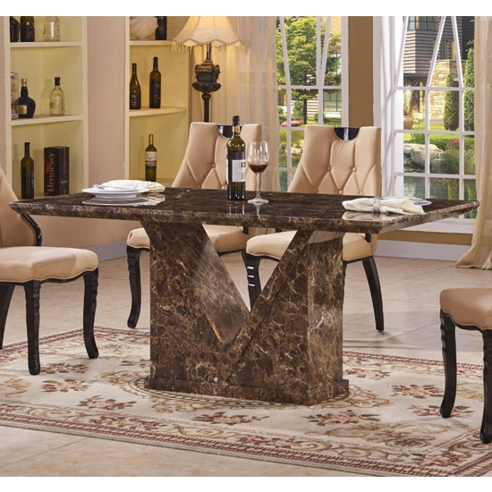 Jarvis Marble Dining Table In Lacquer | Elegant Furniture UK ...
