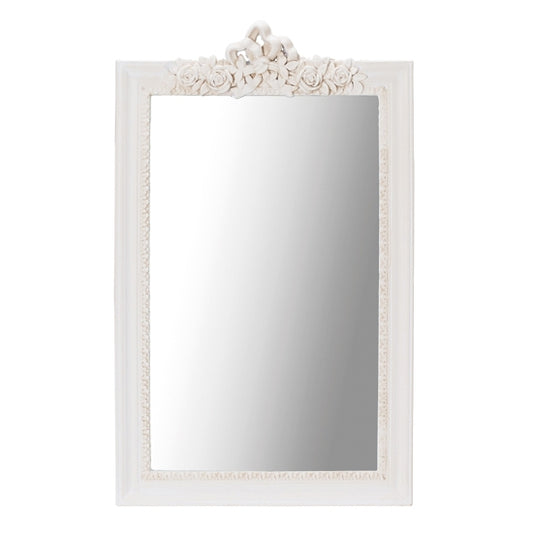 Juliette Wall Bedroom Mirror In Cream Wooden Frame