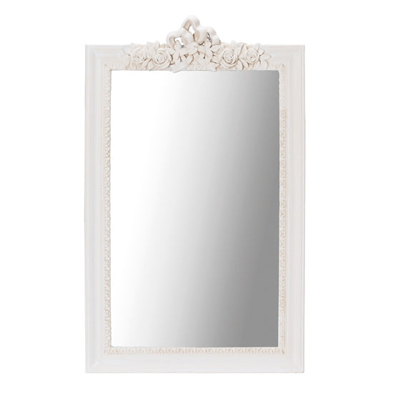 Juliette Wall Bedroom Mirror In Cream Wooden Frame