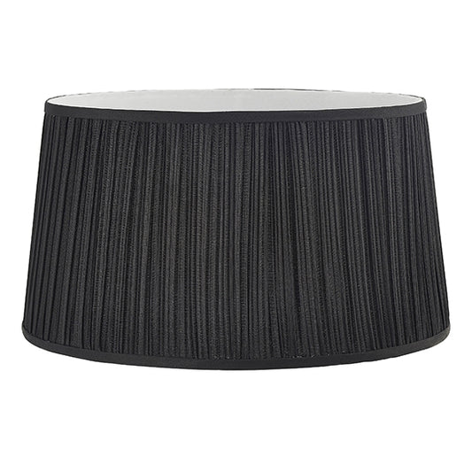 Kemp Oval Fabric 17 Inch Shade In Black Organza