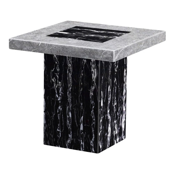 Lotus Marble Lamp Table In Lacquer