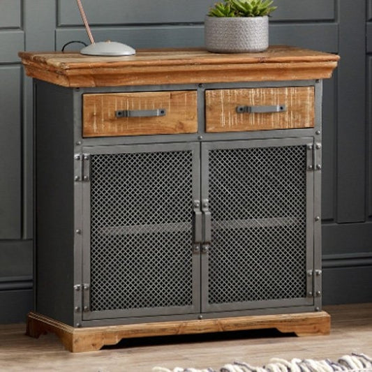 Metropolis Wooden 2 Doors And 2 Drawers Sideboard In Acacia
