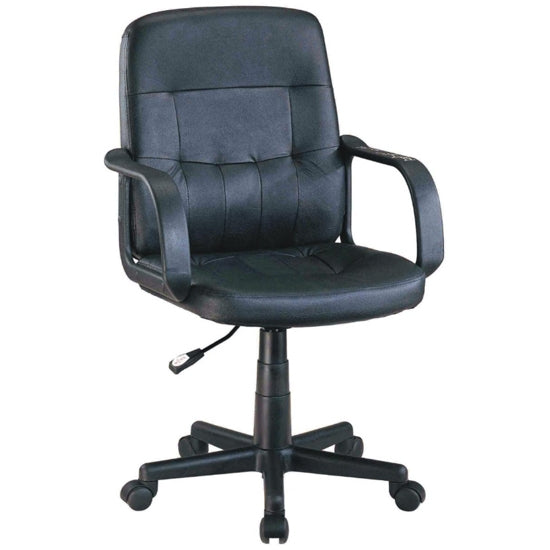 Mia Bonded Leather Office Chair In Black
