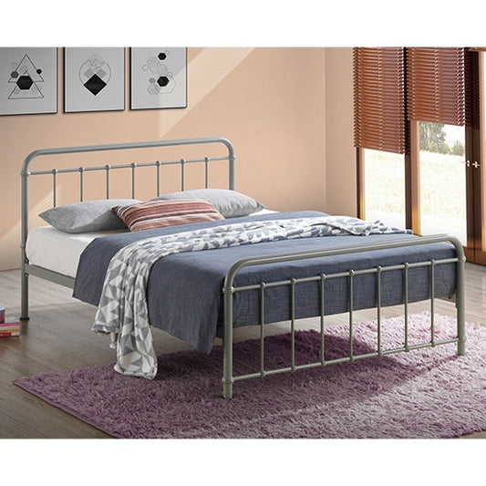 Miami Metal Small Double Bed In Pebble