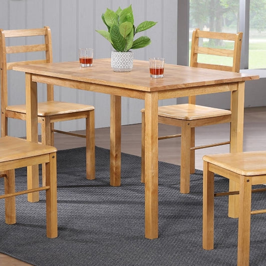 New York Wooden Medium Dining Table In Natural