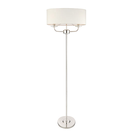 Nixon 2 Lights Floor Lamp In Bright Nickel