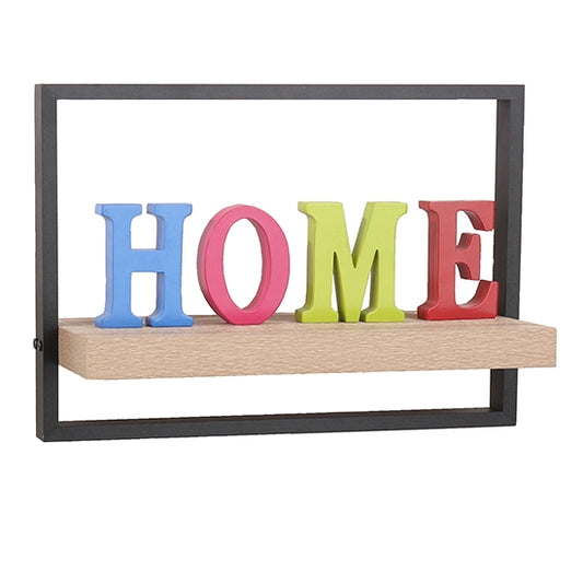 Nova Large Wooden Framed Floating Wall Shelf In Oak Effect