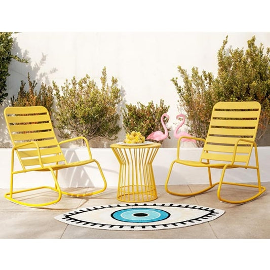 Novogratz Roberta Metal Rocker Set In Yellow