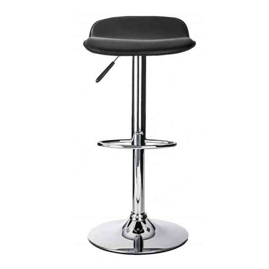 Ohio Faux Leather Bar Stool In Black