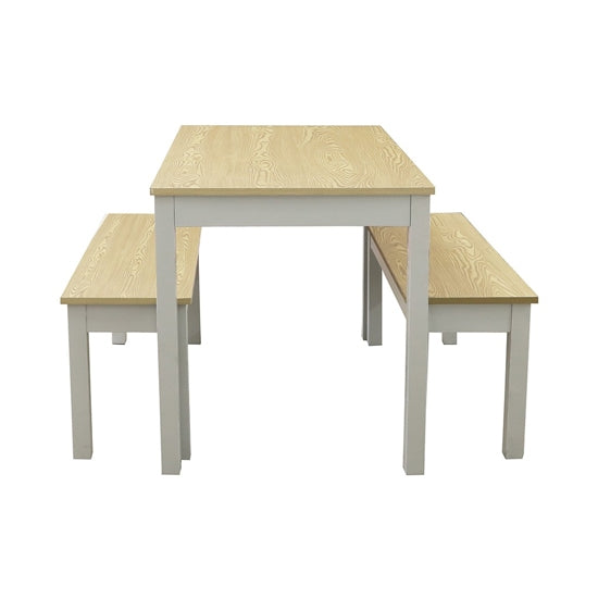 Ohio Wooden Dining Set In Grey