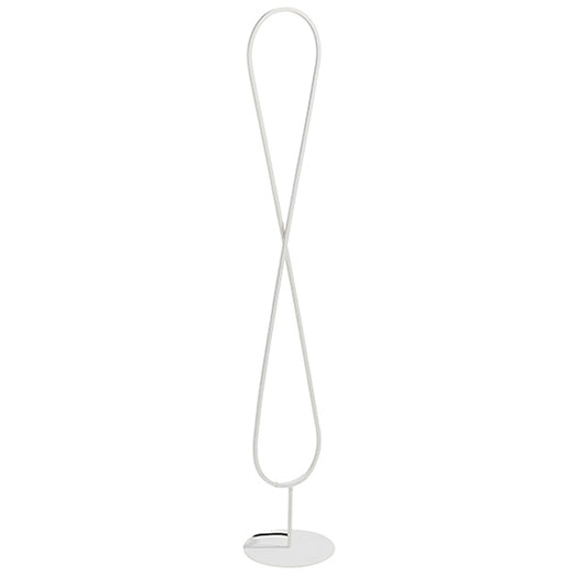 Paradox LED Floor Lamp In Matt White With White Acrylic Diffuser
