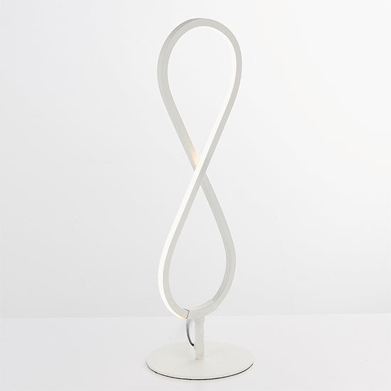 Paradox Table Lamp In Matt White With White Acrylic Diffuser