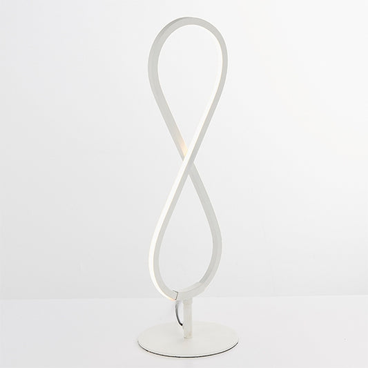 Paradox Table Lamp In Matt White With White Acrylic Diffuser