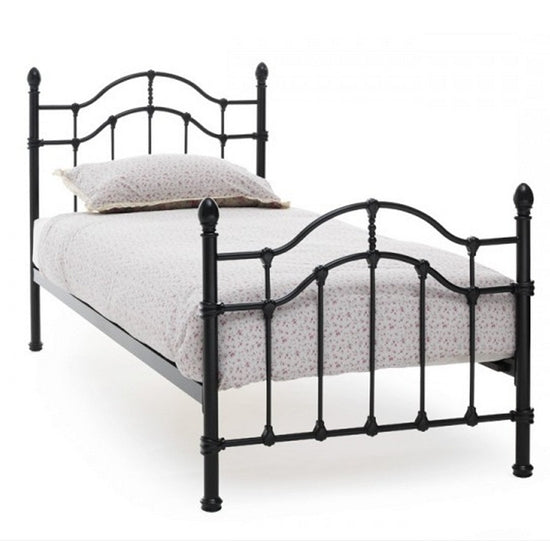 Paris Metal Single Bed In Black