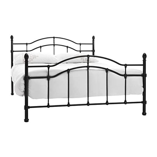 Paris Metal Small Double Bed In Black