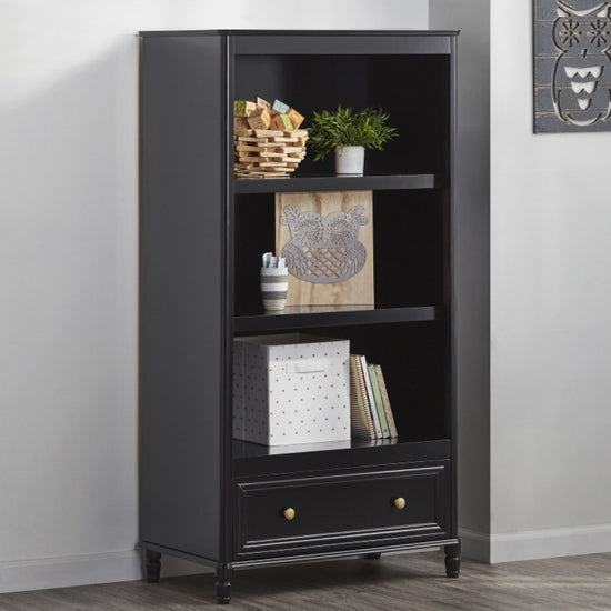 Piper Wooden Bookcase In Black