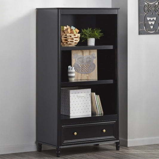 Piper Wooden Bookcase In Black