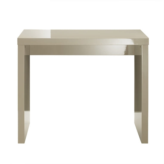 Puro Wooden Console Table In Stone High Gloss