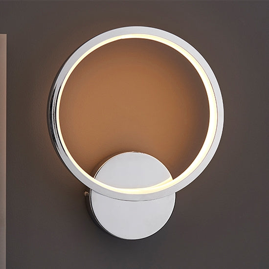 Radius LED Wall Light In Chrome