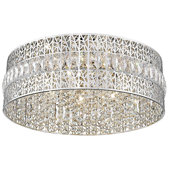 Rosalin 7 Bulbs Decorative Flush Ceiling Light In Chrome