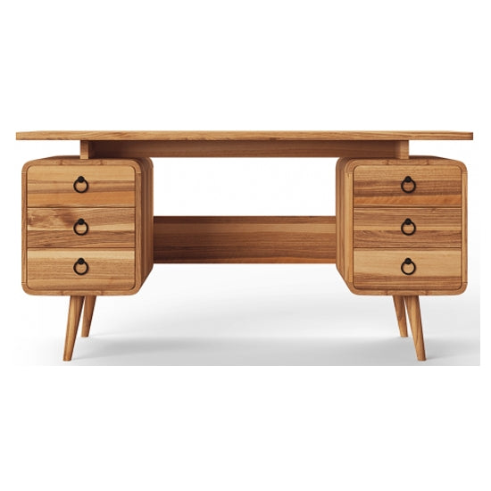 Somerset Wooden Computer Desk In Mixed Wood Effect