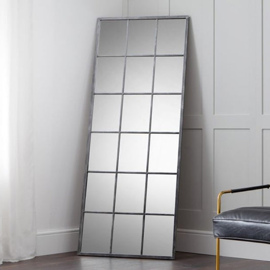 Somma Large Window Dressing Mirror In Pewter