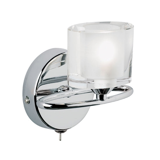 Sonata Clear And Frosted Crystal Wall Light In Chrome