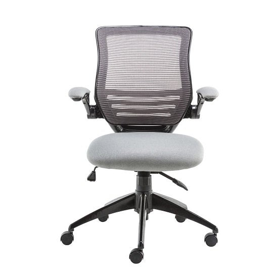 Stanford Mesh Back Fabric Seat Office Chair In Grey