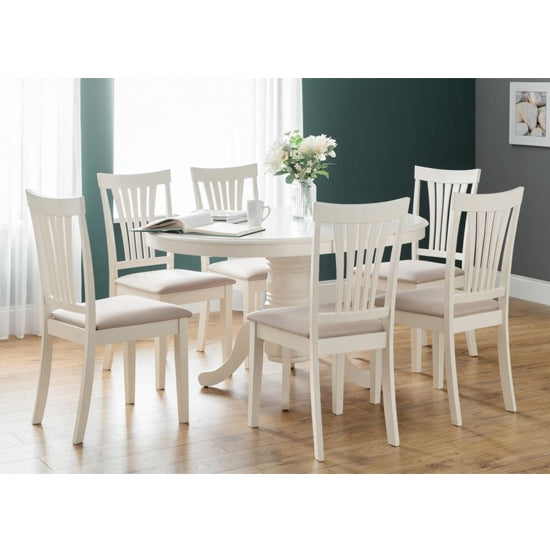 Stanmore Round To Oval Extending Dining Table With 6 Chairs