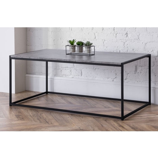 Staten Wooden Coffee Table In Concrete Effect