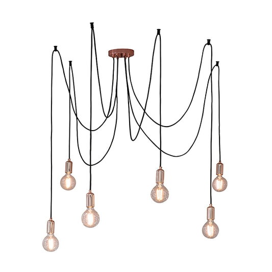 Studio 6 Lights Ceiling Pendant Light In Copper