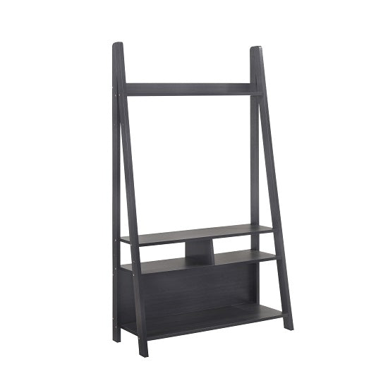 Tiva Wooden Ladder TV Stand In Black