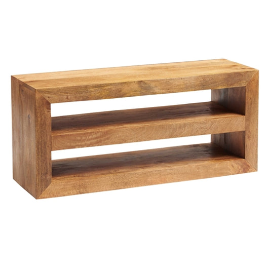 Toko Wooden Open TV Stand In Light Walnut