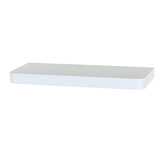 Trent Small Narrow Wooden Floating Wall Shelf In Matt White