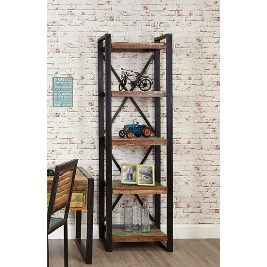 Urban Chic Wooden Alcove Bookcase With 5 Shelves