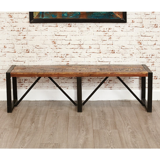 Urban Chic Wooden Large Dining Bench