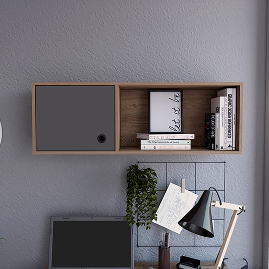Vegas Wall Wooden Storage Unit In Bleached Oak Effect