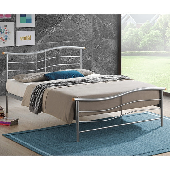 Waverley Metal Double Bed In Silver