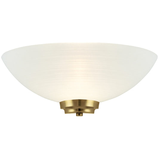 Welles White Glass Wall Light In Antique Brass